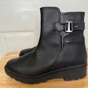 Clarks Black Leather Biker Goth Boots